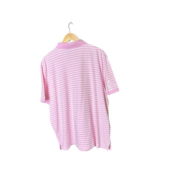 Polo Ralph Lauren Classic Fit Pink & White Striped 3 Button Closure Polo sz XL - Picture 9 of 10